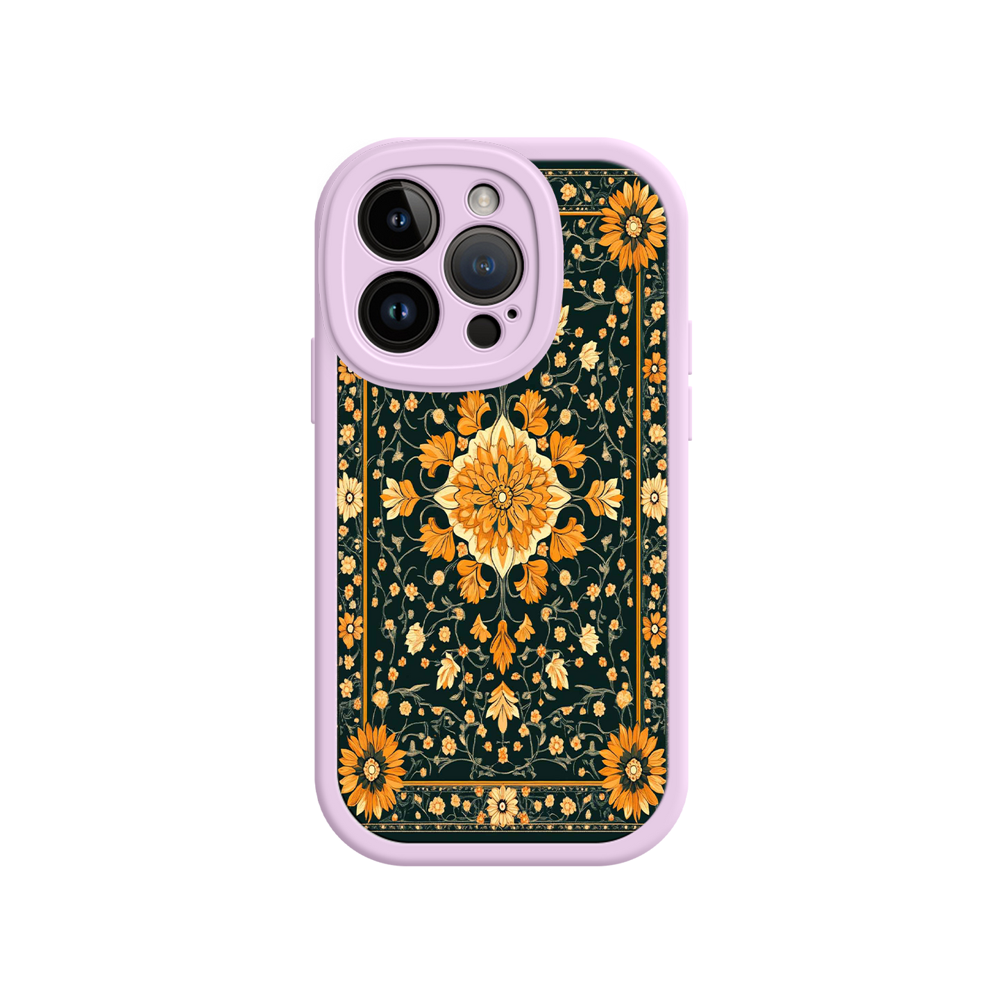 #MC0042 Factory Wholesale Ornate Floral iPhone 17 Case – Baroque Vintage Pattern Protective Cover for iPhone 16 Pro / Max