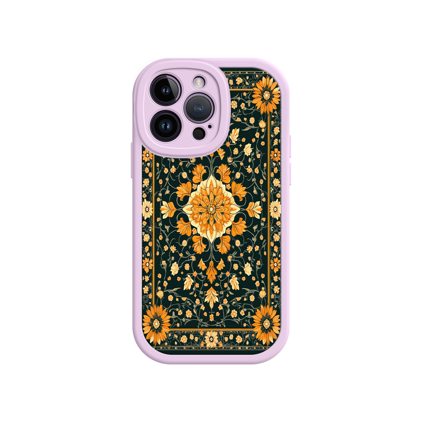 #MC0042 Factory Wholesale Ornate Floral iPhone 17 Case – Baroque Vintage Pattern Protective Cover for iPhone 16 Pro / Max