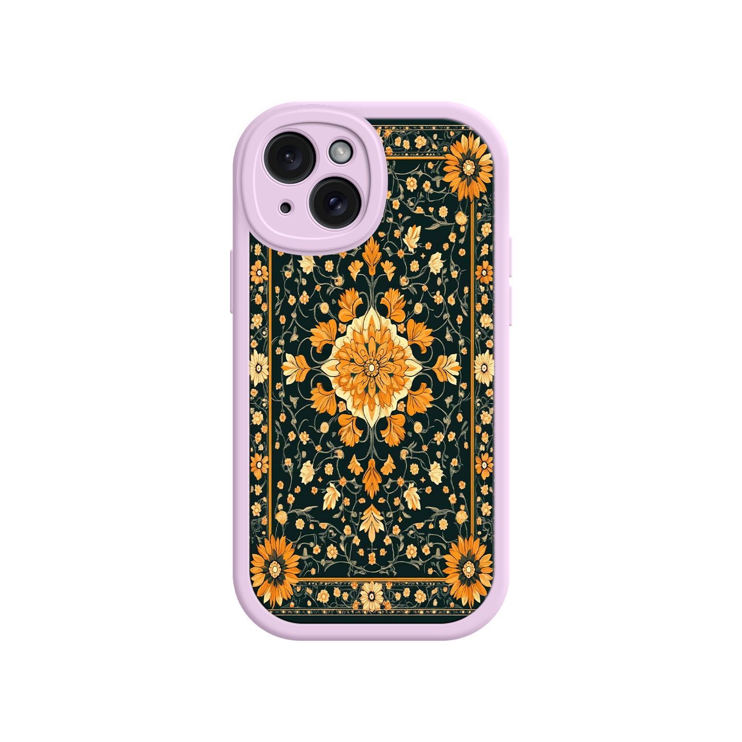 #MC0042 Factory Wholesale Ornate Floral iPhone 17 Case – Baroque Vintage Pattern Protective Cover for iPhone 16 Pro / Max