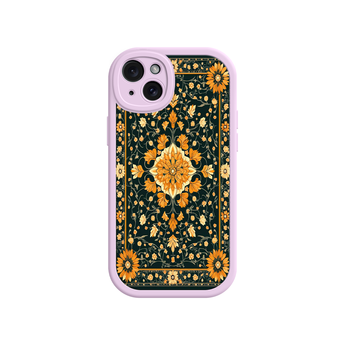 #MC0042 Factory Wholesale Ornate Floral iPhone 17 Case – Baroque Vintage Pattern Protective Cover for iPhone 16 Pro / Max