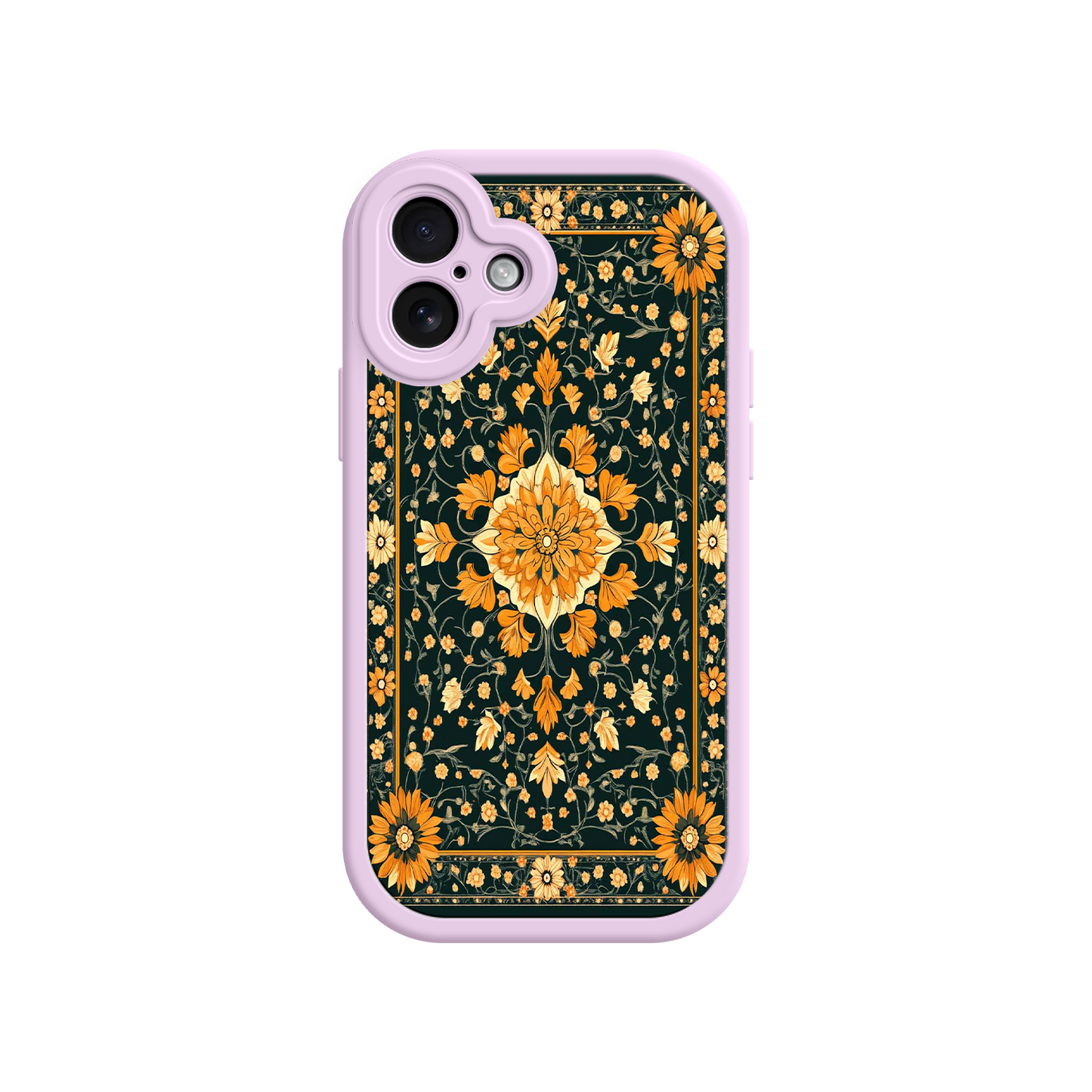 #MC0042 Factory Wholesale Ornate Floral iPhone 17 Case – Baroque Vintage Pattern Protective Cover for iPhone 16 Pro / Max