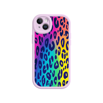 #MC0035 Factory Wholesale Rainbow Leopard Print iPhone 17 Case – Vibrant Gradient Leopard Pattern, Colorful Animal Print Design, Trendy Animal Print Phone Cover