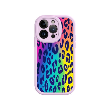 #MC0035 Factory Wholesale Rainbow Leopard Print iPhone 17 Case – Vibrant Gradient Leopard Pattern, Colorful Animal Print Design, Trendy Animal Print Phone Cover