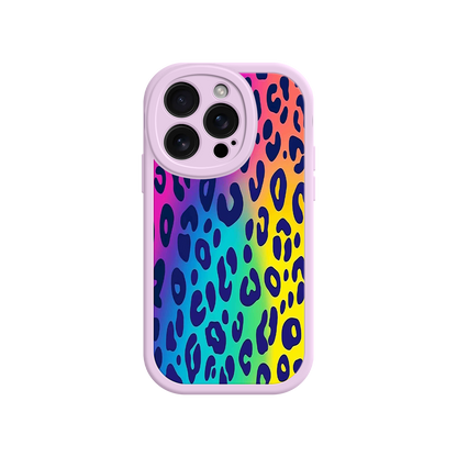 #MC0035 Factory Wholesale Rainbow Leopard Print iPhone 17 Case – Vibrant Gradient Leopard Pattern, Colorful Animal Print Design, Trendy Animal Print Phone Cover