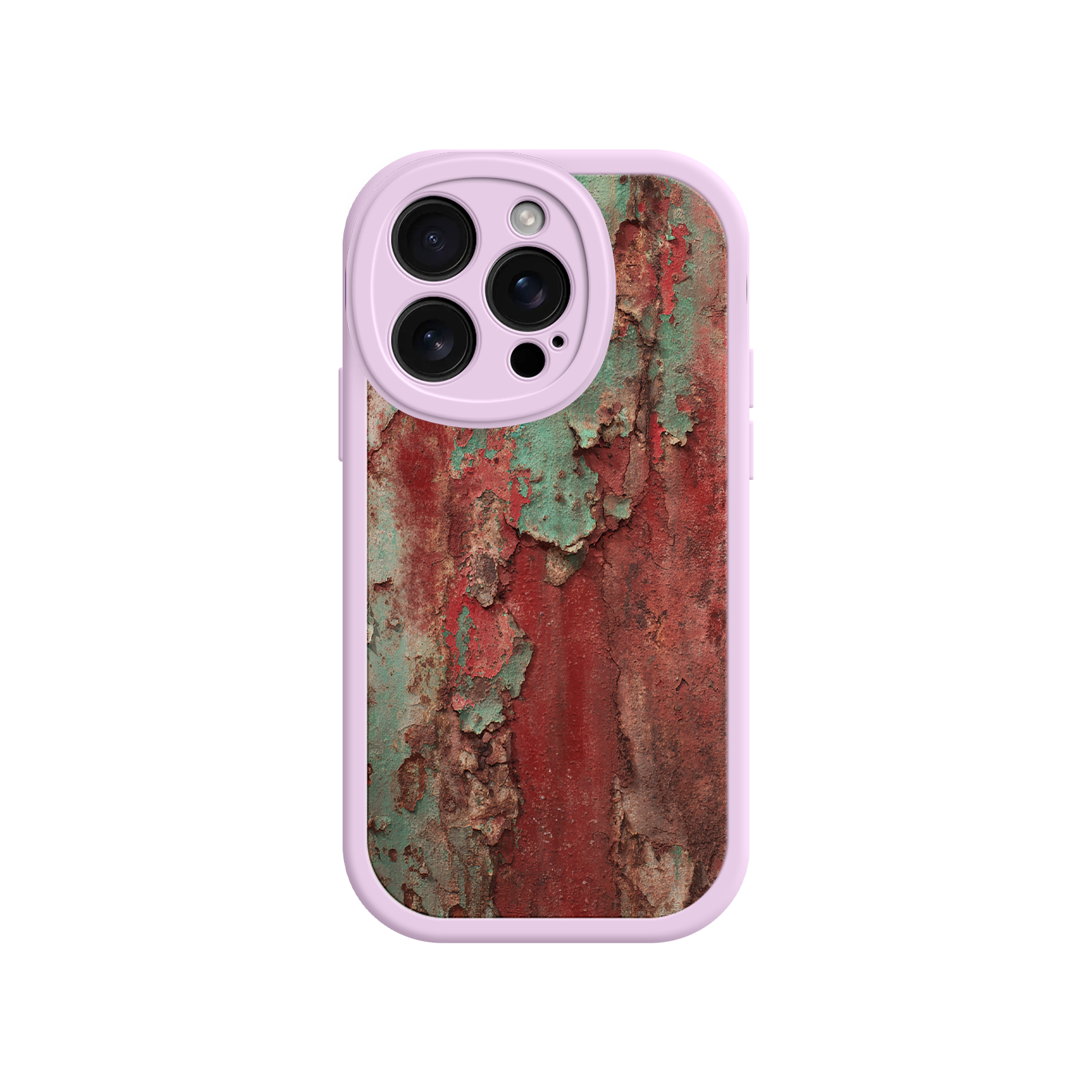 Industrial-style iPhone case with aged paint details