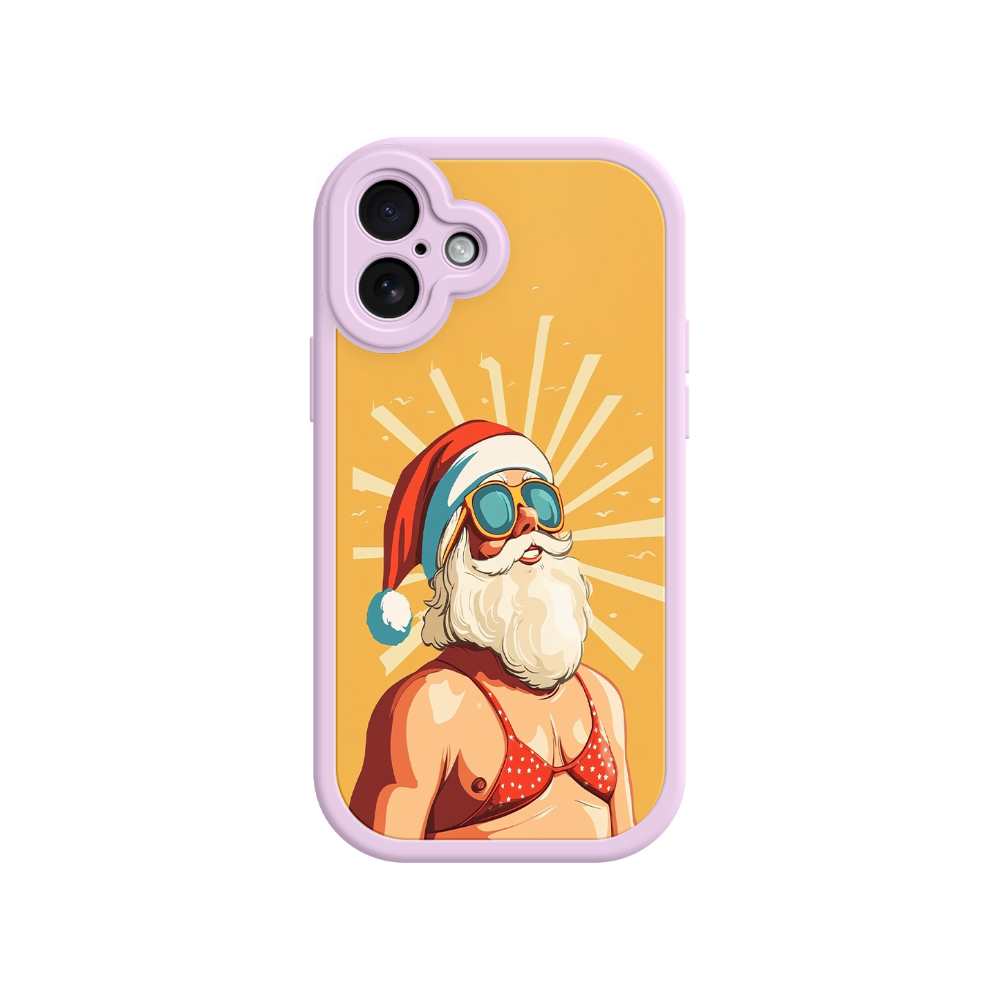 Retro-style Santa phone case with summer twist