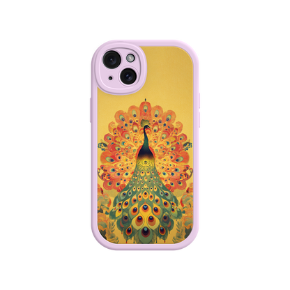 #MC0009 Factory Wholesale Peacock iPhone Case – Artistic Bird Design with Vibrant Feathers & Boho Style