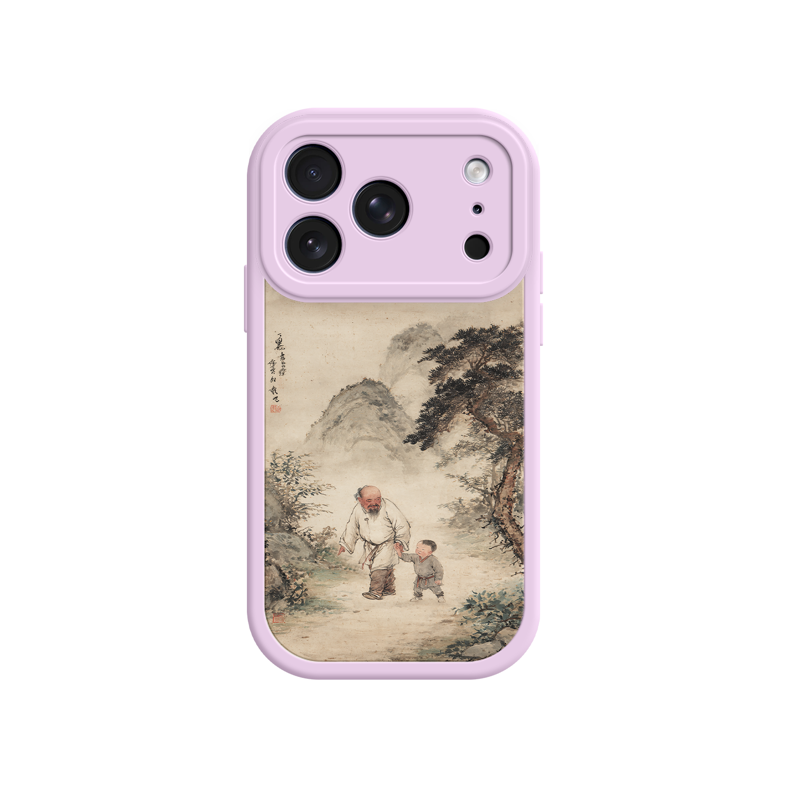Chinese painting phone case with nature and tradition