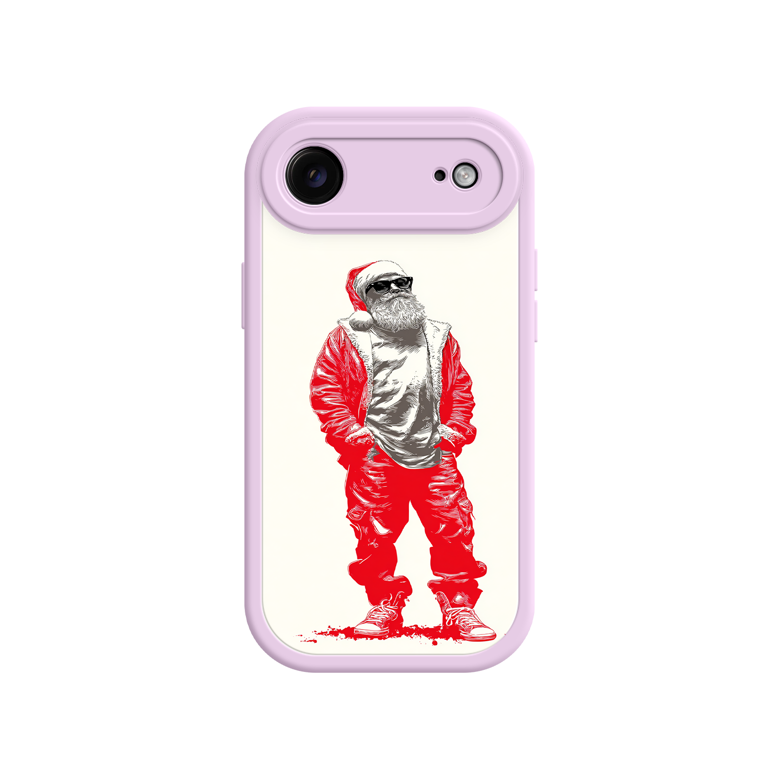 Red Santa streetwear case for iPhone holiday gift
