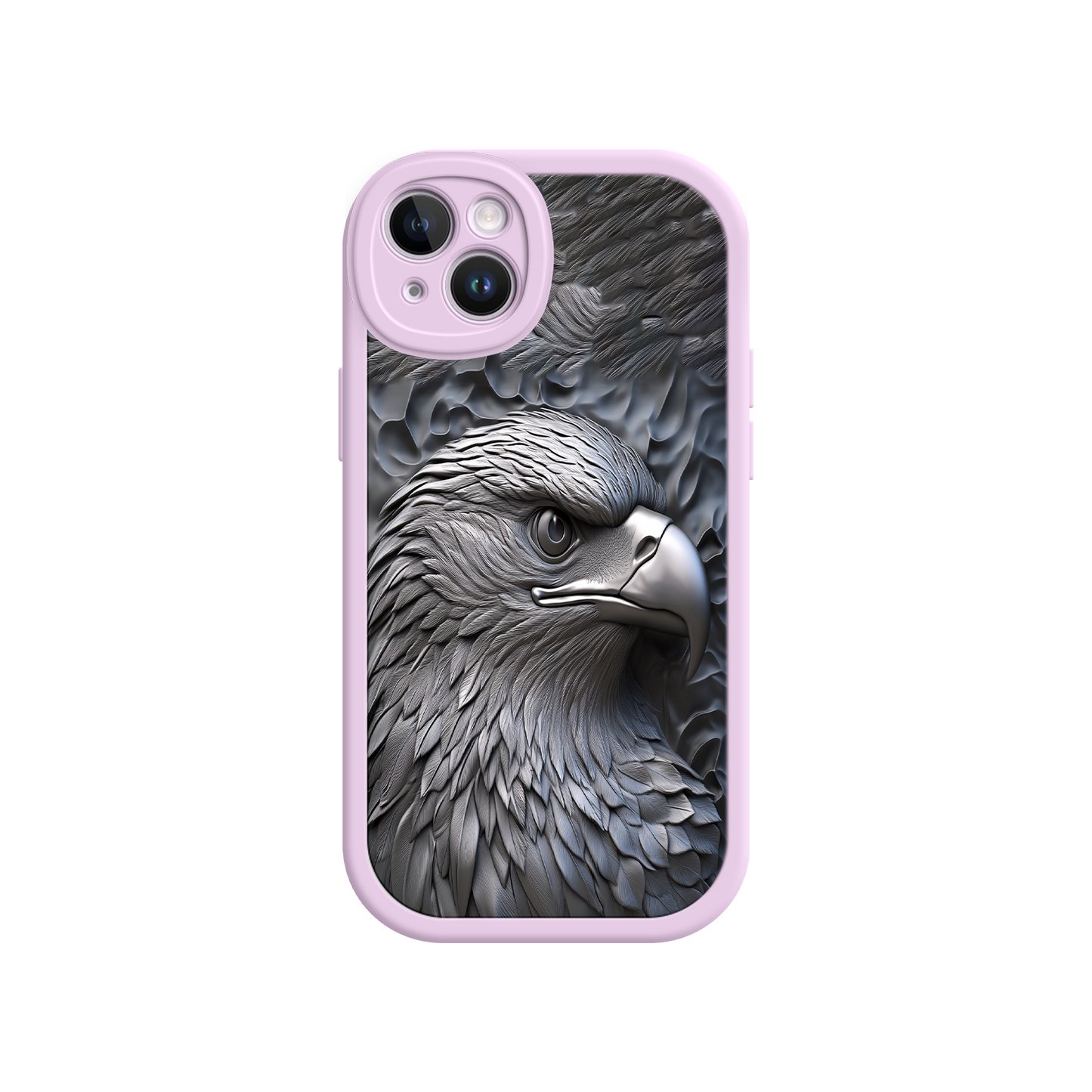 #MC0026 Factory Wholesale Embossed Eagle iPhone 17 Case – Grayscale 3D Design, Rugged Protective Cover, Symbol of Strength & Freedom