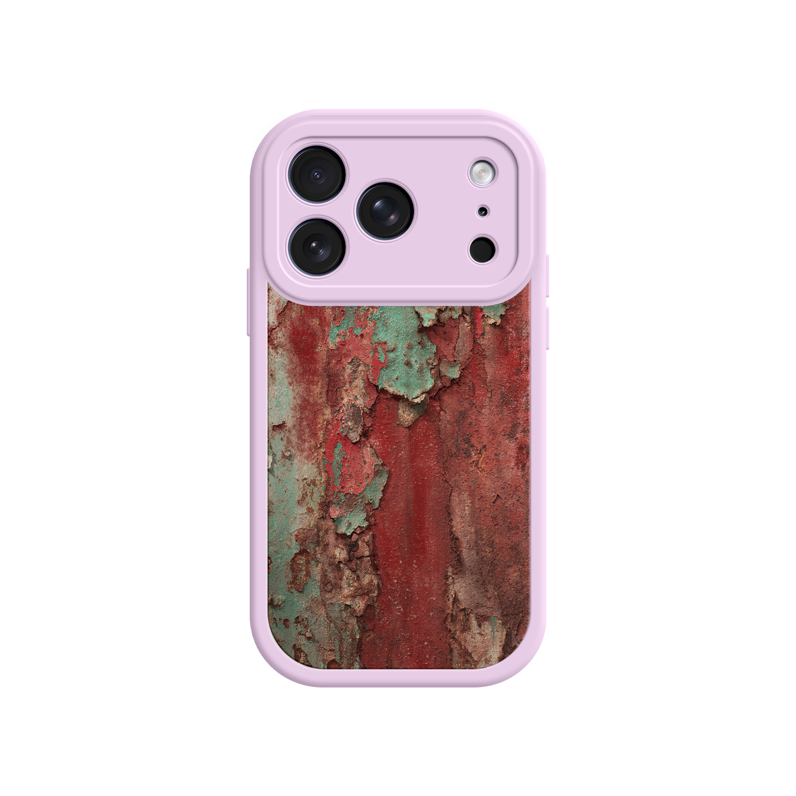 Textured phone case with antique metal and patina finish