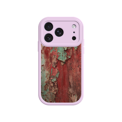 Textured phone case with antique metal and patina finish