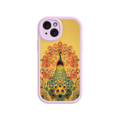 #MC0009 Factory Wholesale Peacock iPhone Case – Artistic Bird Design with Vibrant Feathers & Boho Style