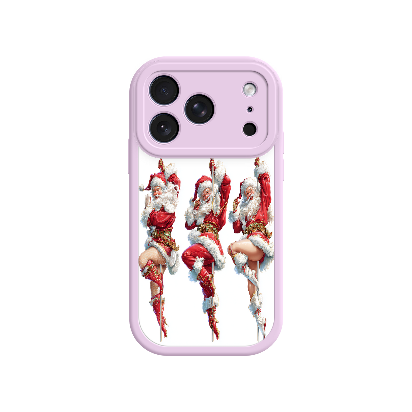 iPhone case with retro Santa performance art