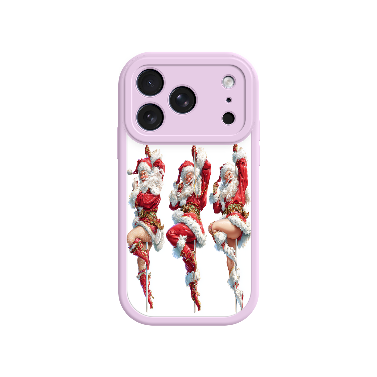 iPhone case with retro Santa performance art