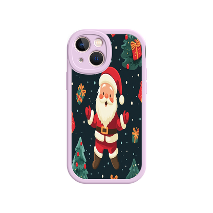#MC0032 Factory Wholesale Festive Santa iPhone 17 Case – Christmas Holiday Design, Jolly Santa Claus, Gift Boxes & Trees