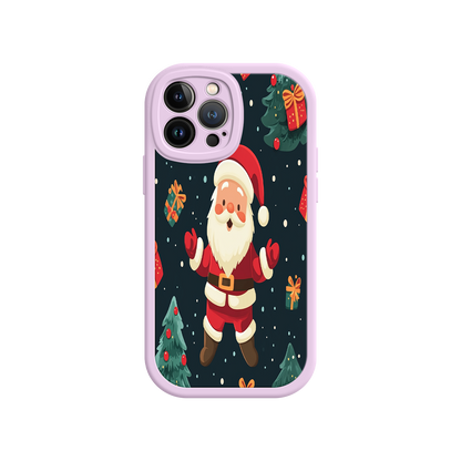 #MC0032 Factory Wholesale Festive Santa iPhone 17 Case – Christmas Holiday Design, Jolly Santa Claus, Gift Boxes & Trees