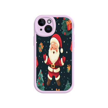 #MC0032 Factory Wholesale Festive Santa iPhone 17 Case – Christmas Holiday Design, Jolly Santa Claus, Gift Boxes & Trees