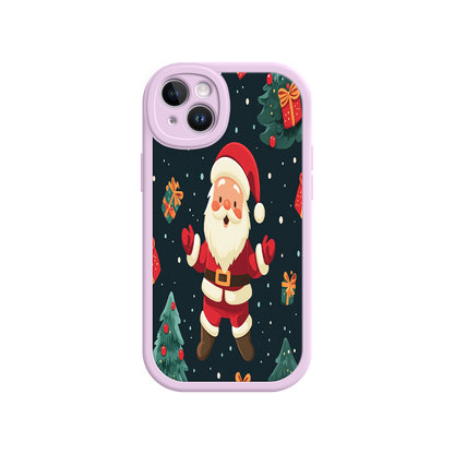 #MC0032 Factory Wholesale Festive Santa iPhone 17 Case – Christmas Holiday Design, Jolly Santa Claus, Gift Boxes & Trees