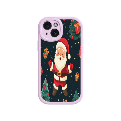 #MC0032 Factory Wholesale Festive Santa iPhone 17 Case – Christmas Holiday Design, Jolly Santa Claus, Gift Boxes & Trees