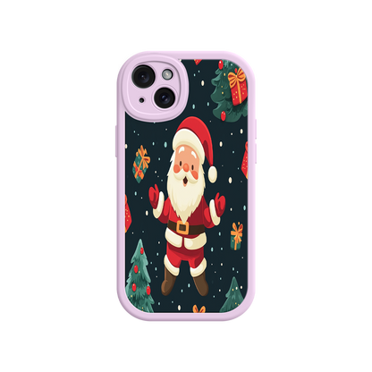 #MC0032 Factory Wholesale Festive Santa iPhone 17 Case – Christmas Holiday Design, Jolly Santa Claus, Gift Boxes & Trees
