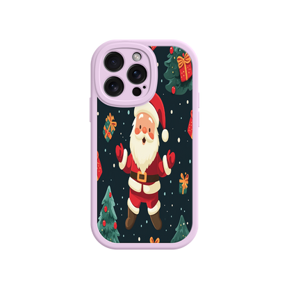 #MC0032 Factory Wholesale Festive Santa iPhone 17 Case – Christmas Holiday Design, Jolly Santa Claus, Gift Boxes & Trees