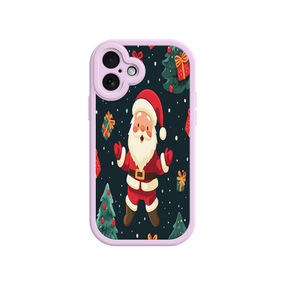 #MC0032 Factory Wholesale Festive Santa iPhone 17 Case – Christmas Holiday Design, Jolly Santa Claus, Gift Boxes & Trees