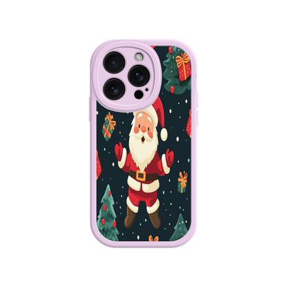 #MC0032 Factory Wholesale Festive Santa iPhone 17 Case – Christmas Holiday Design, Jolly Santa Claus, Gift Boxes & Trees