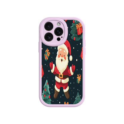 #MC0032 Factory Wholesale Festive Santa iPhone 17 Case – Christmas Holiday Design, Jolly Santa Claus, Gift Boxes & Trees
