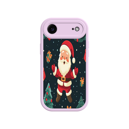 #MC0032 Factory Wholesale Festive Santa iPhone 17 Case – Christmas Holiday Design, Jolly Santa Claus, Gift Boxes & Trees