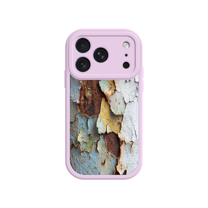 Unique phone case with aged surface artwork