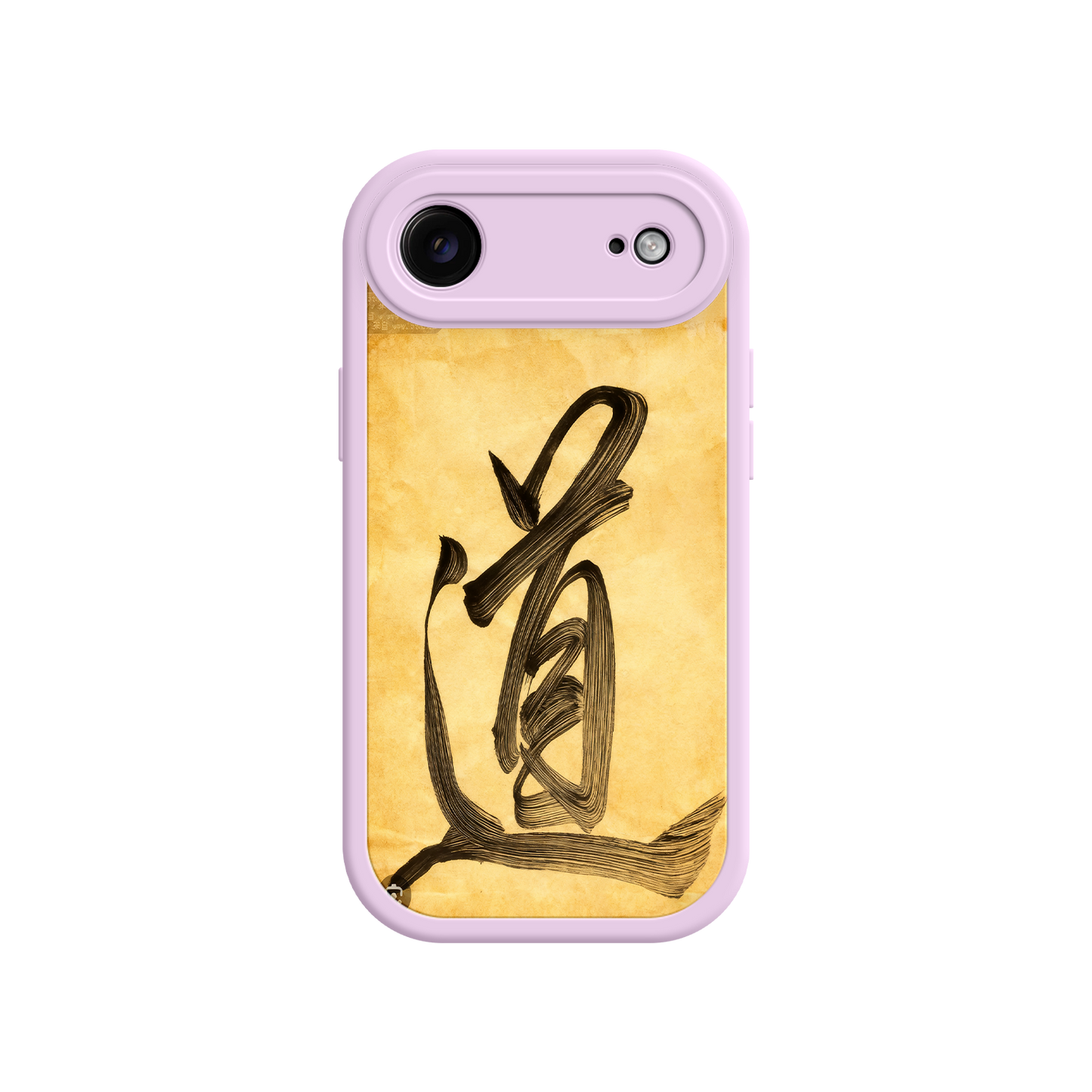 Tao phone case with parchment-style texture