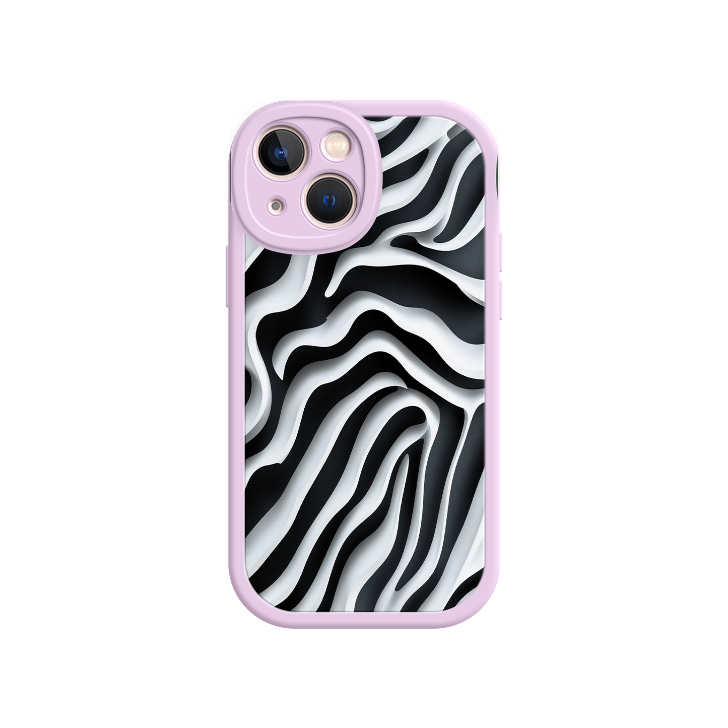#MC0040 Factory Wholesale Zebra Pattern iPhone 17 Case – Black & White Protective Cover for iPhone 16 Pro / Max