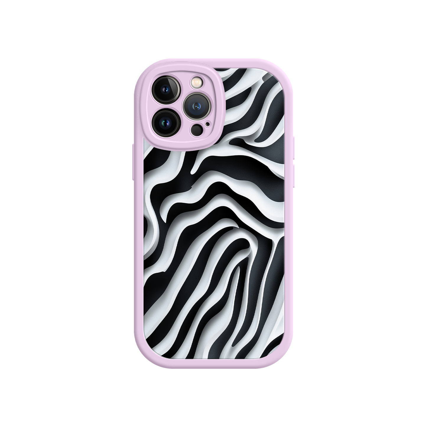 #MC0040 Factory Wholesale Zebra Pattern iPhone 17 Case – Black & White Protective Cover for iPhone 16 Pro / Max