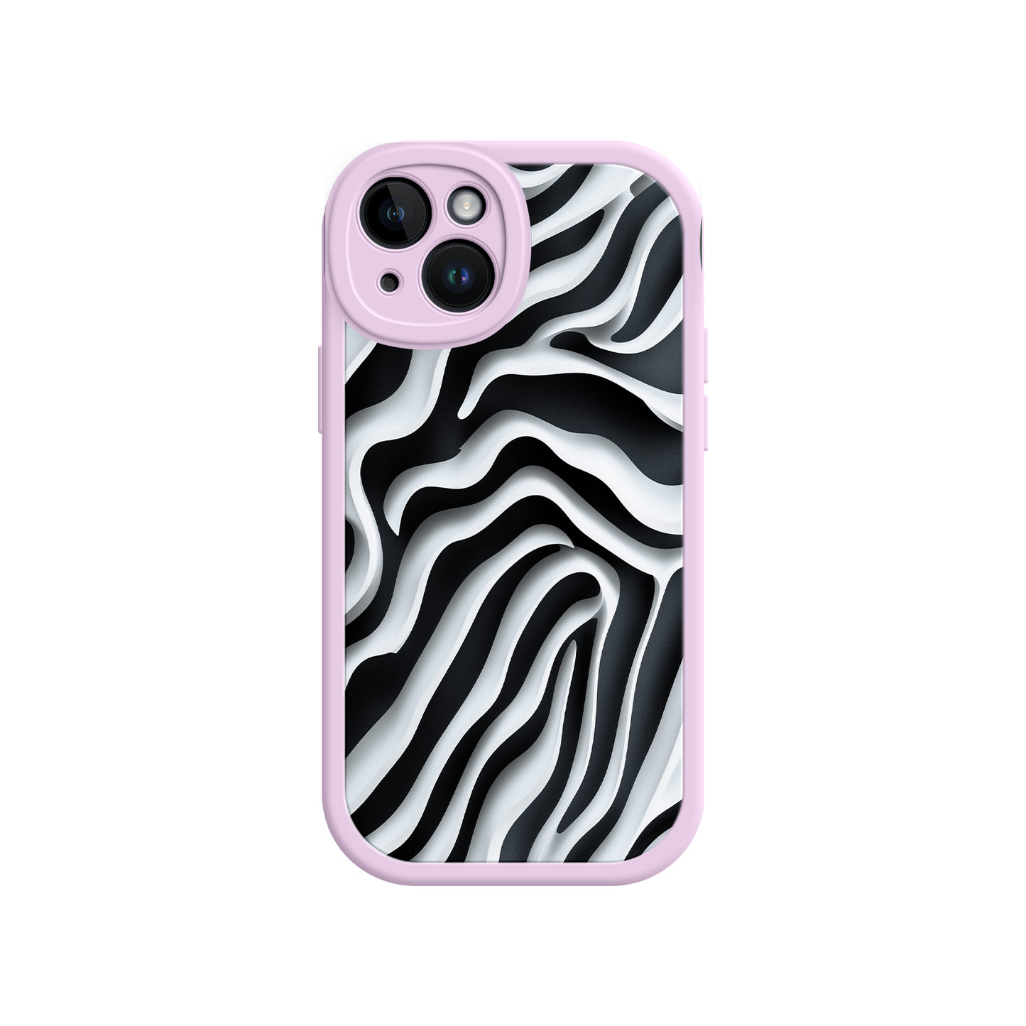 #MC0040 Factory Wholesale Zebra Pattern iPhone 17 Case – Black & White Protective Cover for iPhone 16 Pro / Max