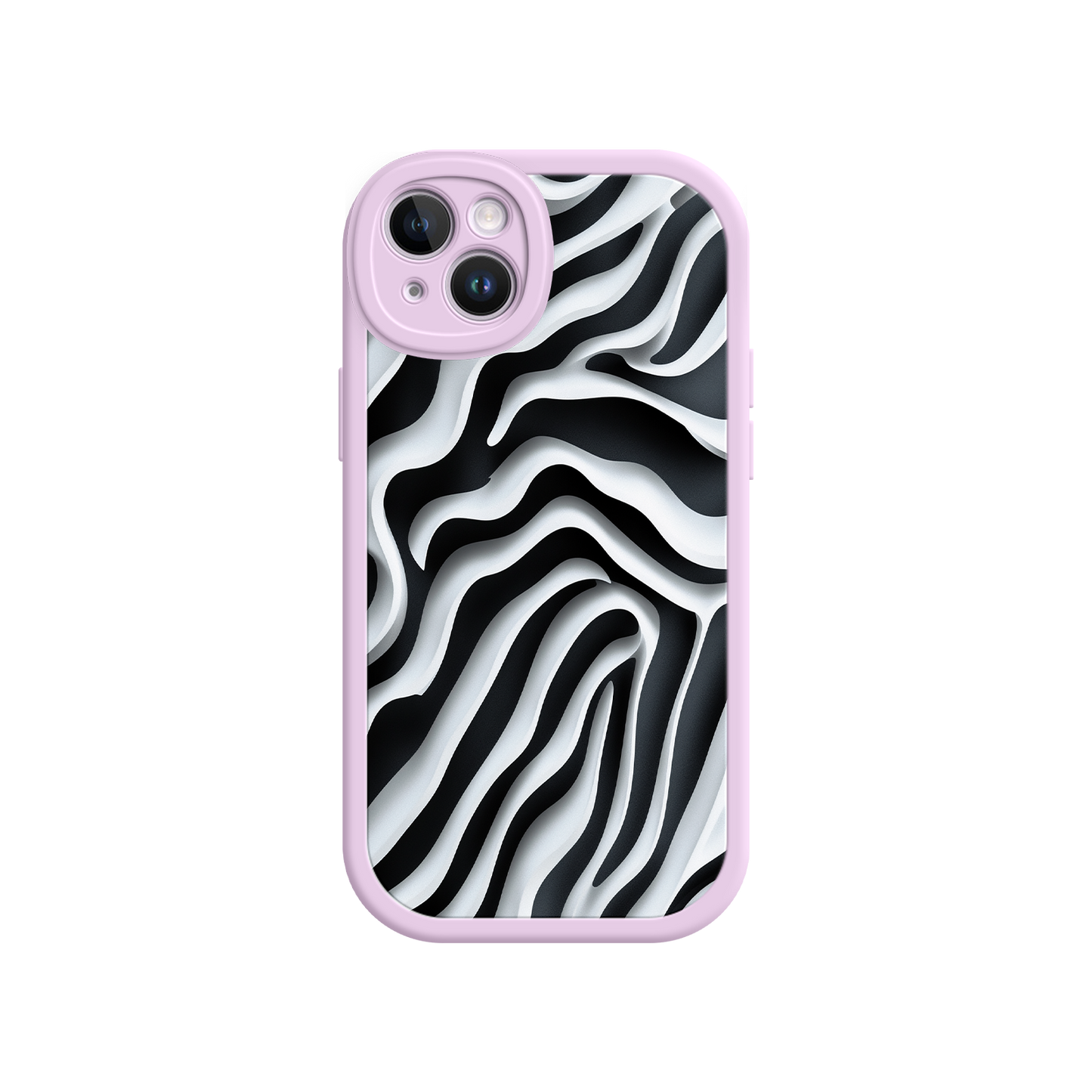 #MC0040 Factory Wholesale Zebra Pattern iPhone 17 Case – Black & White Protective Cover for iPhone 16 Pro / Max