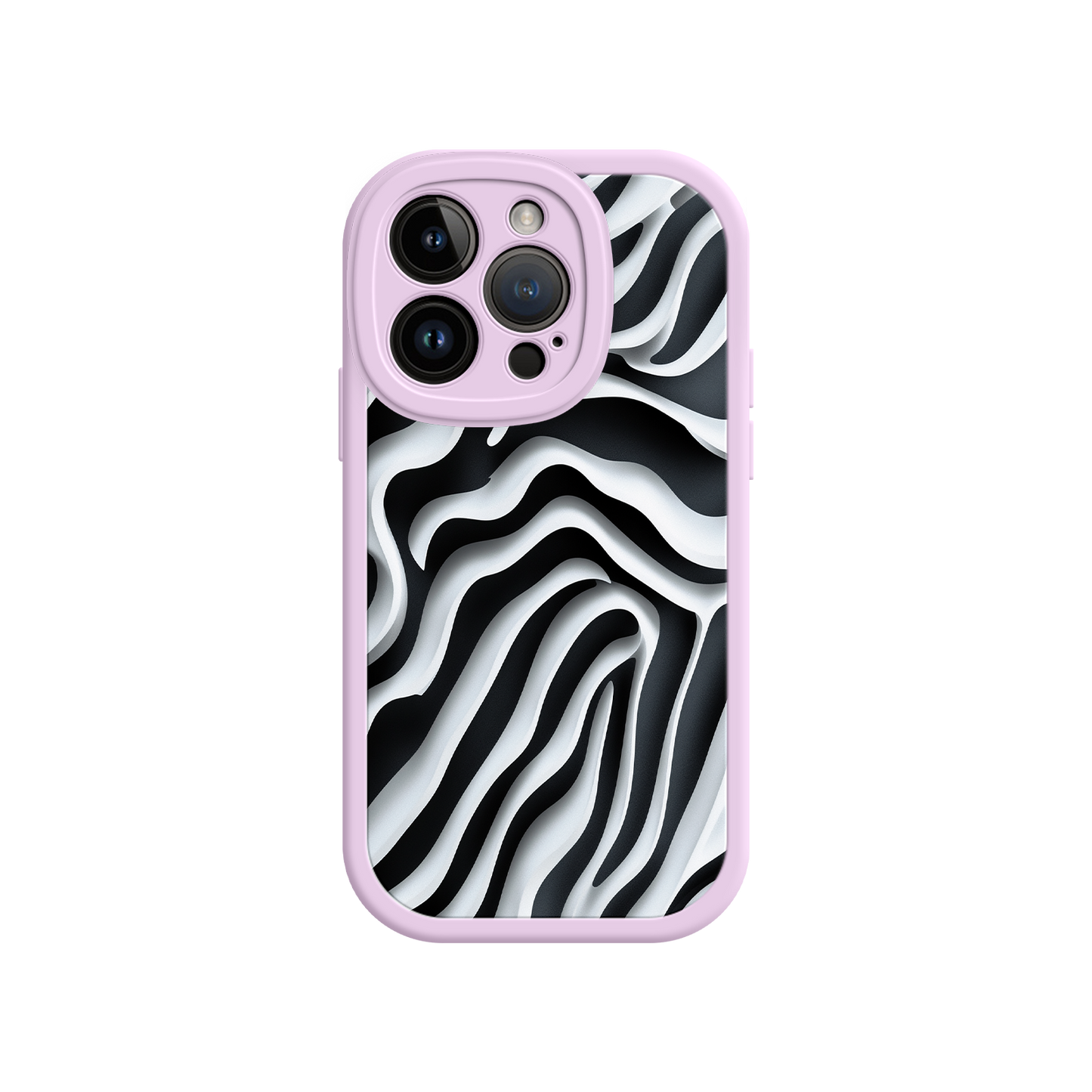 #MC0040 Factory Wholesale Zebra Pattern iPhone 17 Case – Black & White Protective Cover for iPhone 16 Pro / Max