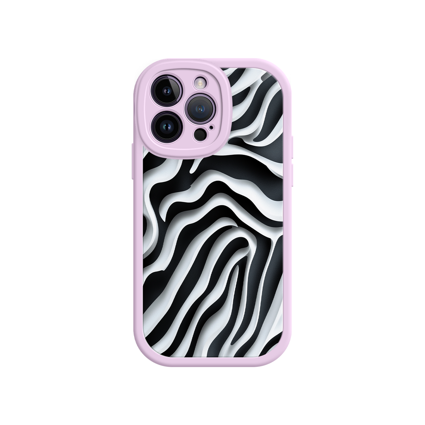 #MC0040 Factory Wholesale Zebra Pattern iPhone 17 Case – Black & White Protective Cover for iPhone 16 Pro / Max