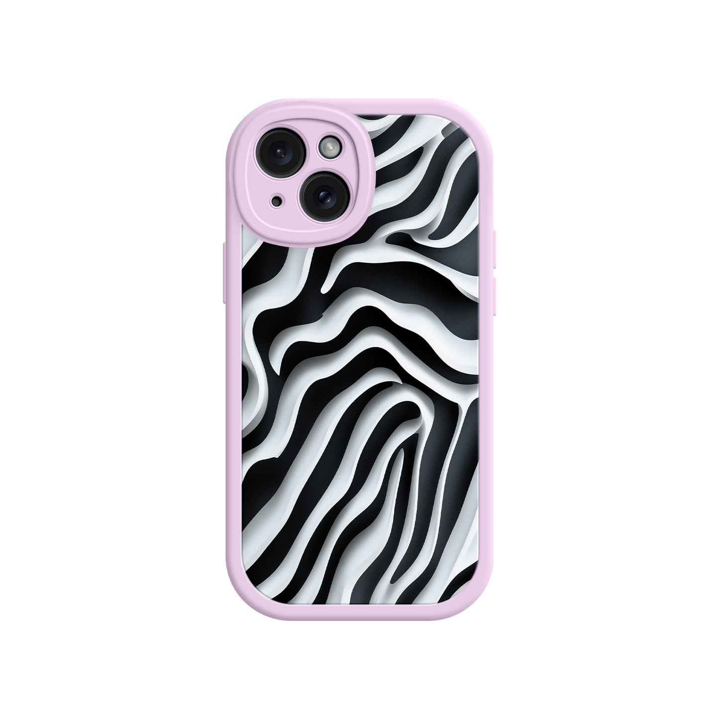 #MC0040 Factory Wholesale Zebra Pattern iPhone 17 Case – Black & White Protective Cover for iPhone 16 Pro / Max