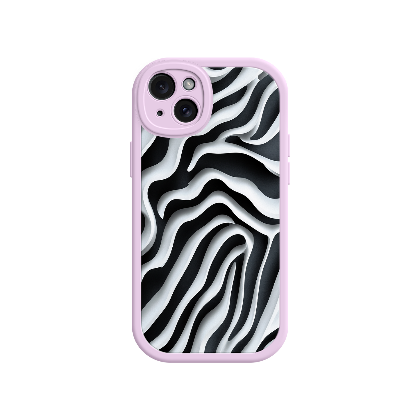 #MC0040 Factory Wholesale Zebra Pattern iPhone 17 Case – Black & White Protective Cover for iPhone 16 Pro / Max