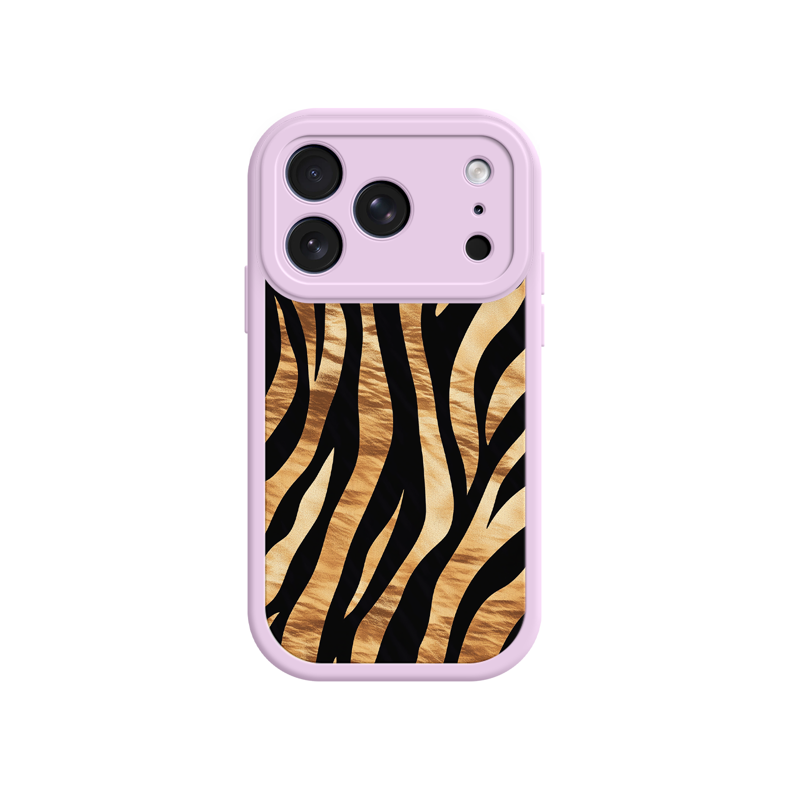 Tiger stripe phone case with earthy tones