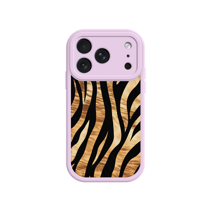 Tiger stripe phone case with earthy tones