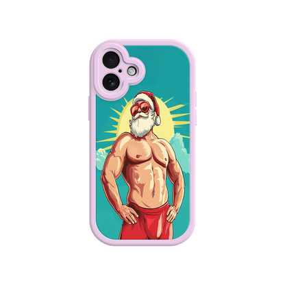 Holiday phone case with cartoon Santa for gifting