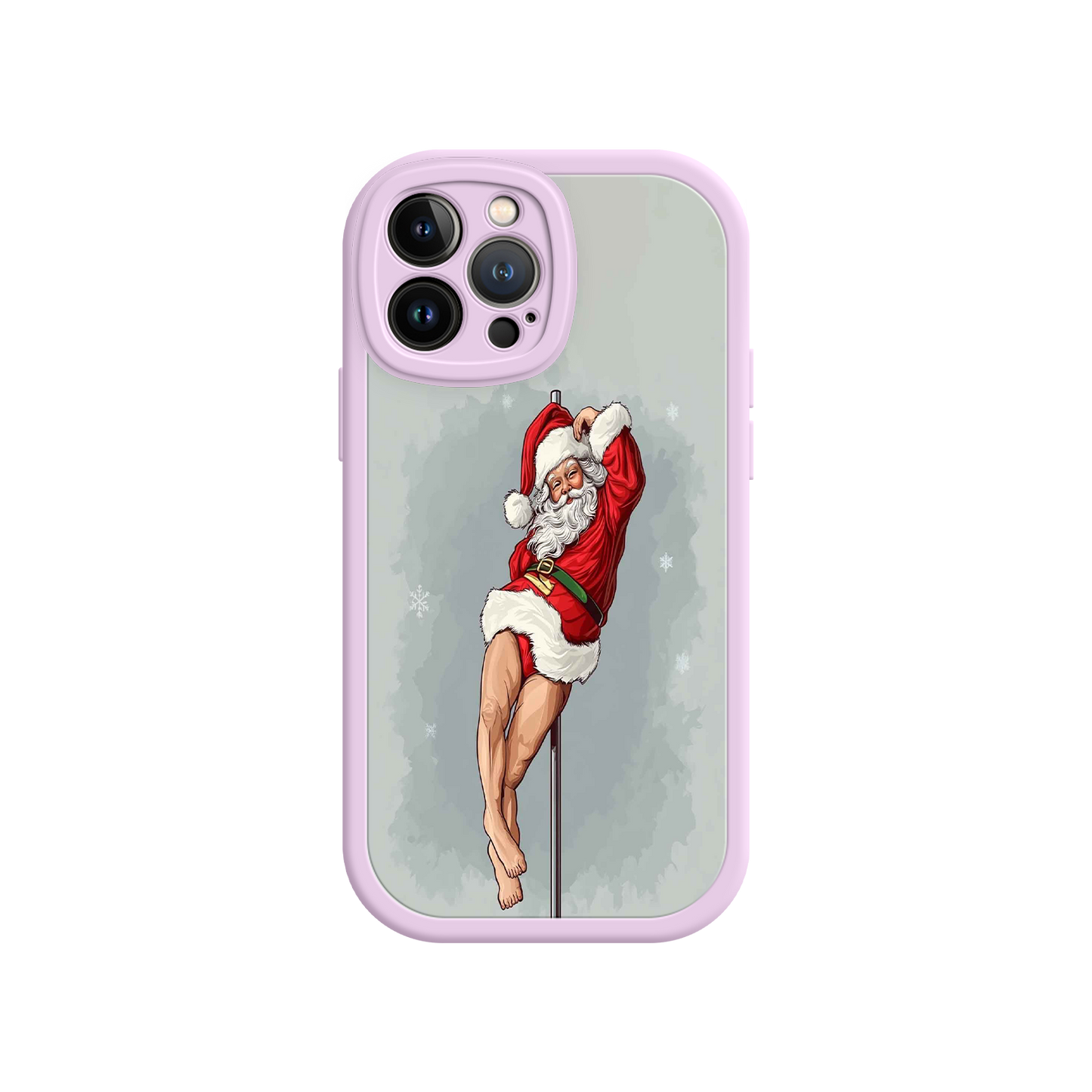 #MC0038 Factory Wholesale Pole Dancing Santa Claus iPhone 17 Case – Funny Christmas Art, Cheeky Holiday Design, Festive Adult Humor