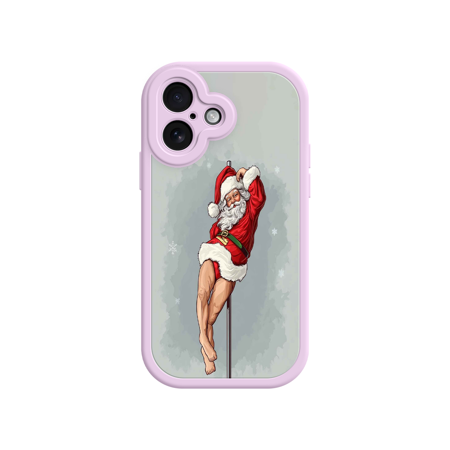 #MC0038 Factory Wholesale Pole Dancing Santa Claus iPhone 17 Case – Funny Christmas Art, Cheeky Holiday Design, Festive Adult Humor