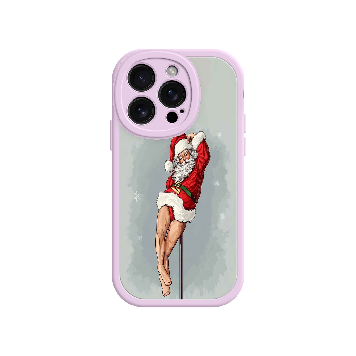 #MC0038 Factory Wholesale Pole Dancing Santa Claus iPhone 17 Case – Funny Christmas Art, Cheeky Holiday Design, Festive Adult Humor