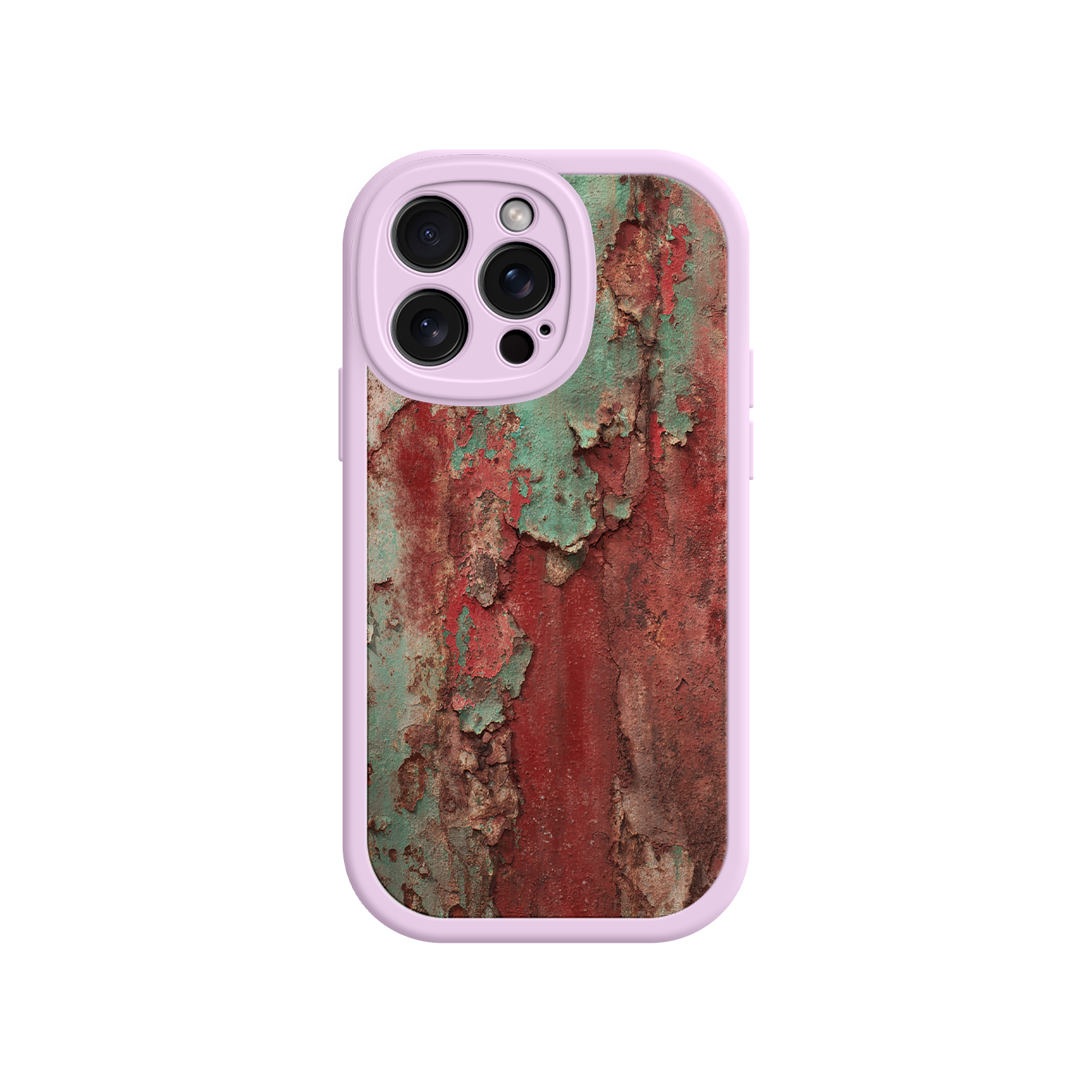 Stylish gift phone case with rust and patina finish