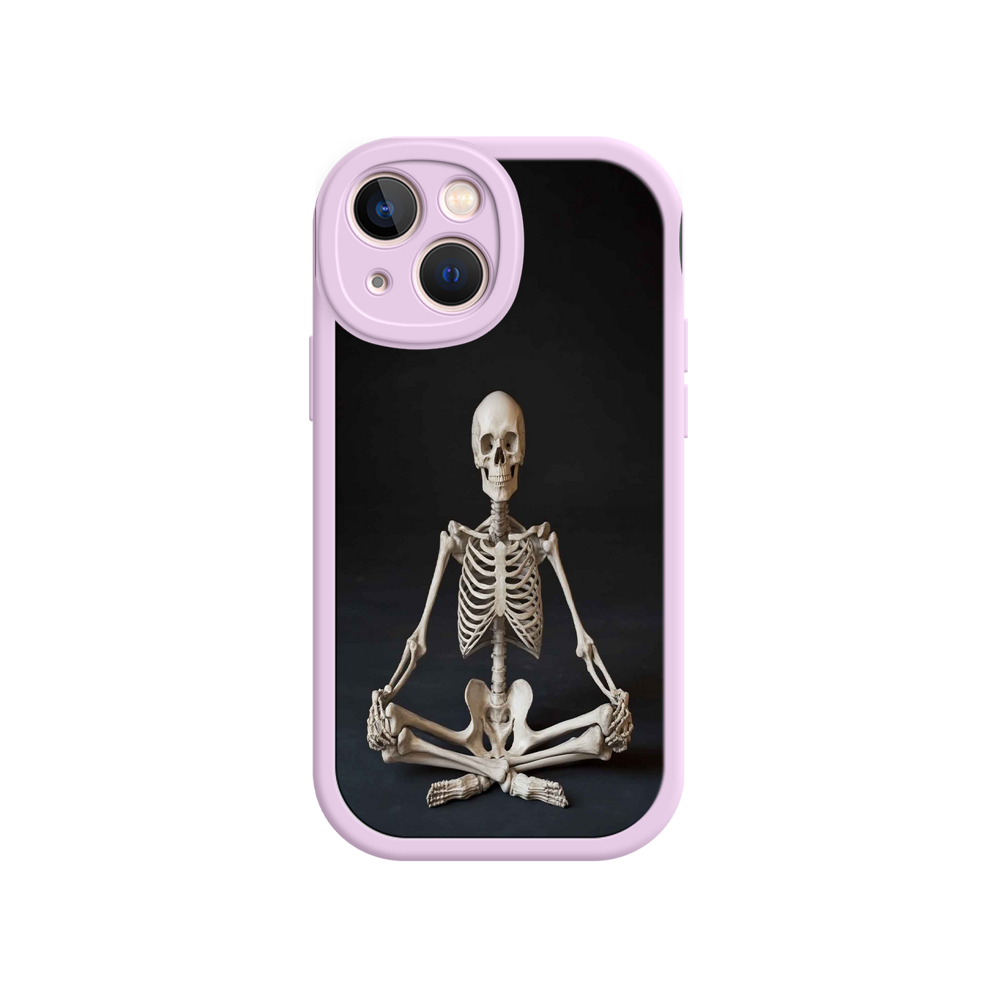 #MC0041 Factory Wholesale Meditating Skeleton iPhone 17 Case – Gothic Skelly Yoga Art, Anatomical Design, Spiritual Aesthetic