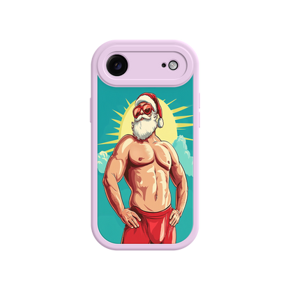 Christmas iPhone case with humorous Santa artwork