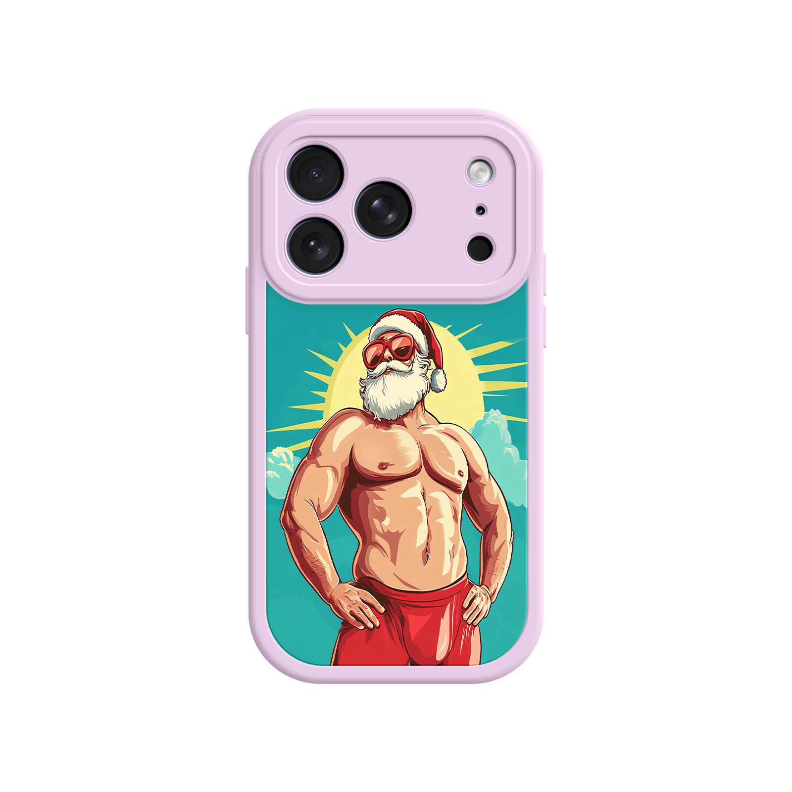 Santa Claus iPhone case with sunglasses and abs
